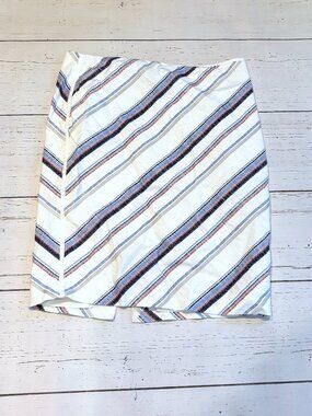 White and Blue Pencil Skirt